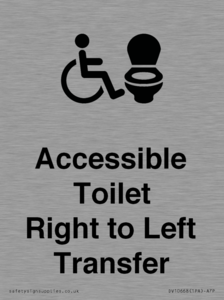 Accessible Toilet with Right to Left Transfer